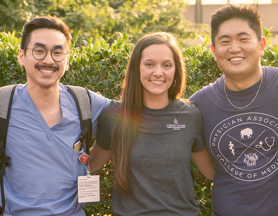 Students smiling together.